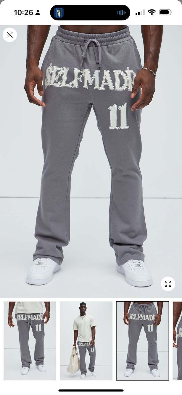 Selfmade 11 Graphic Print Flare Sweatpants